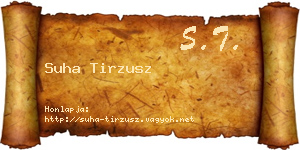 Suha Tirzusz névjegykártya